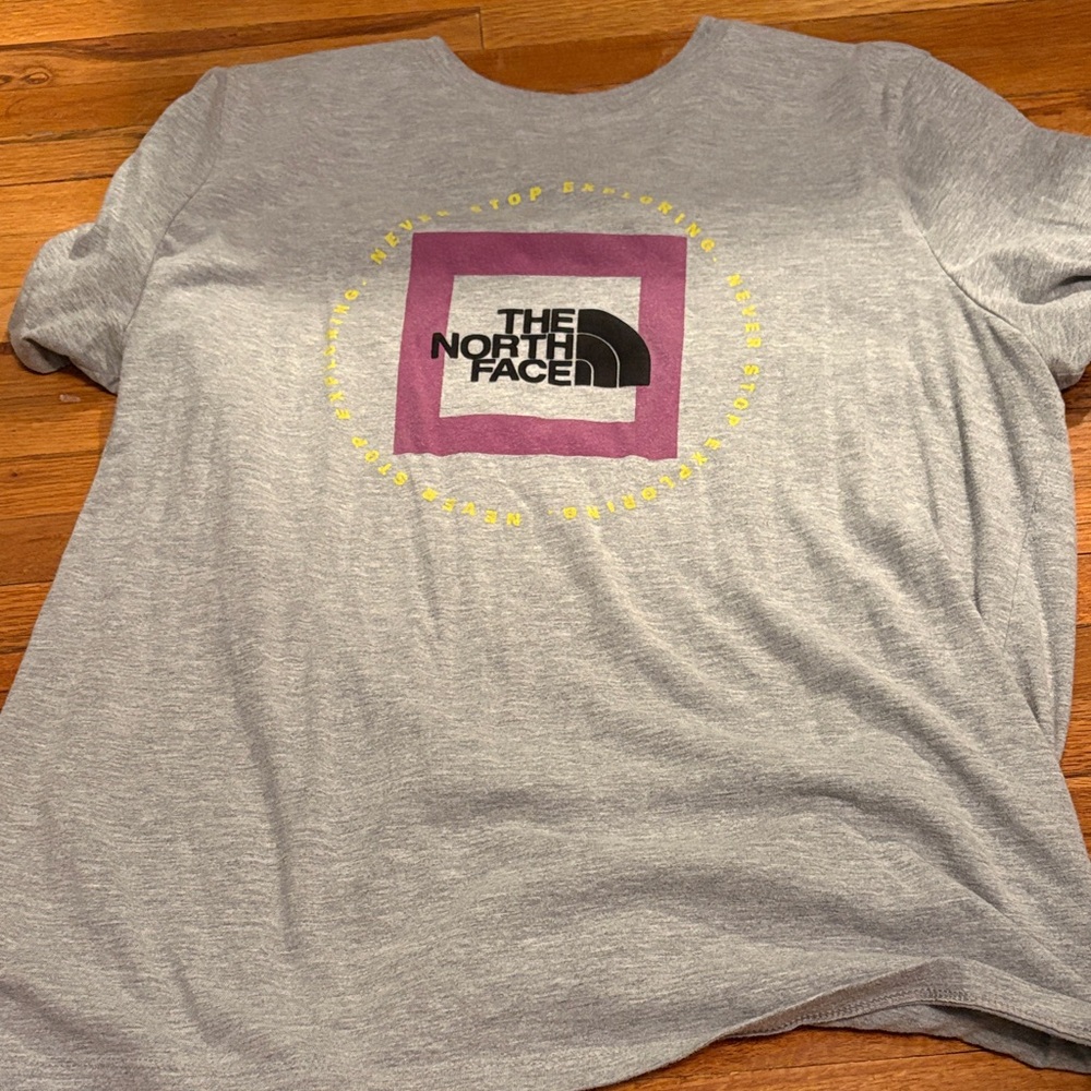 The North Face women’s Gray and Purple Tee